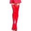 LEG AVENUE - NYLON THIGH HIGHS WITH BOW RED ONE SIZE